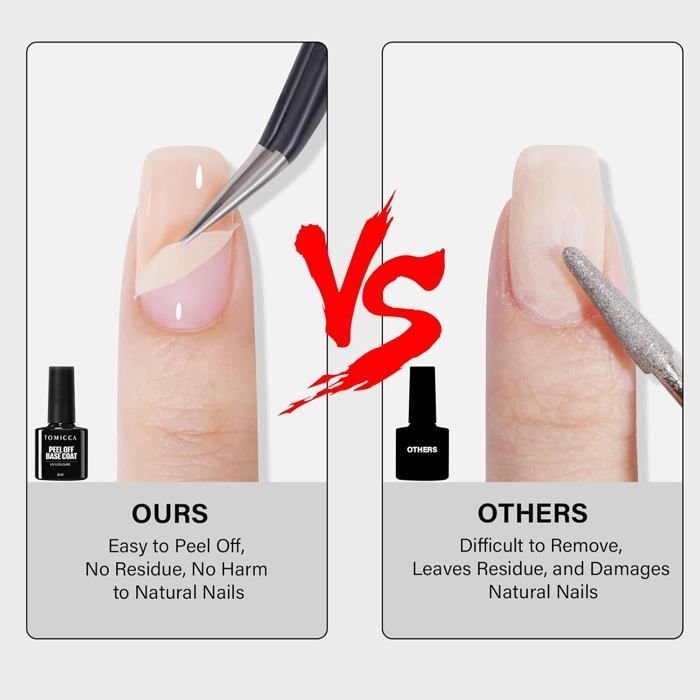 Peel Off Base Coat Semi Permanent, Base Vernis Gel Uv/Led Cadeau Pour Studio De Manucure Diy Home, 8Ml[YG16]