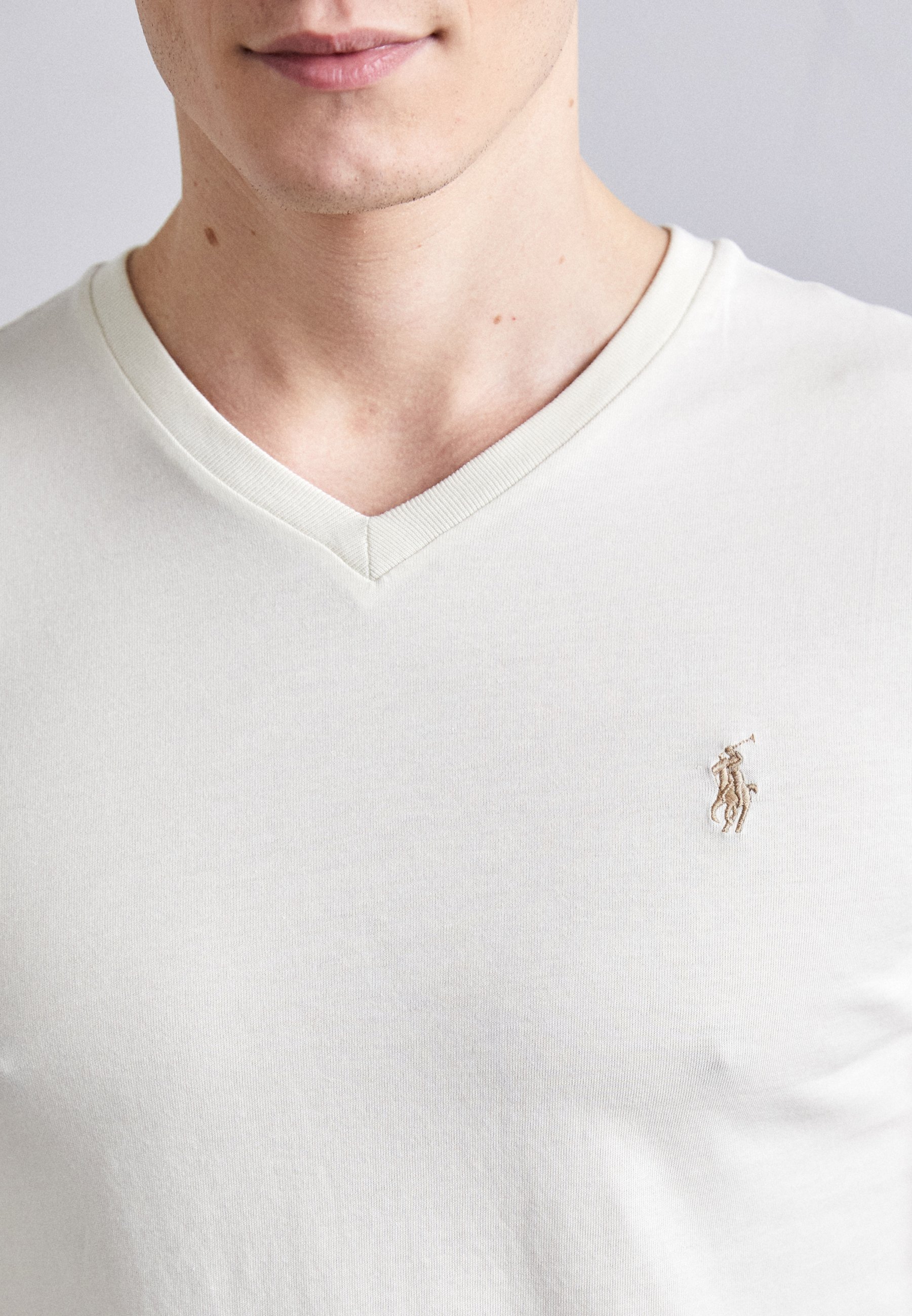 Polo Ralph Lauren MANICA CORTA - T-shirt basic - color crema pergamena