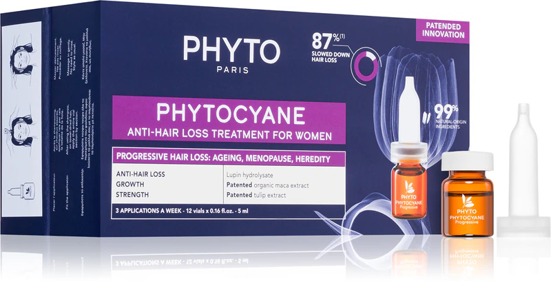 Tratamento antiqueda de cabelo Phyto Phytocyane para mulheres