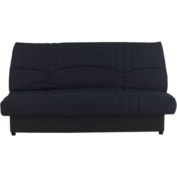 Klick-Klack-Schlafsofa – 3-Sitzer – Schwarzer Stoff – 190 x 90 x 92 cm – PIXIE