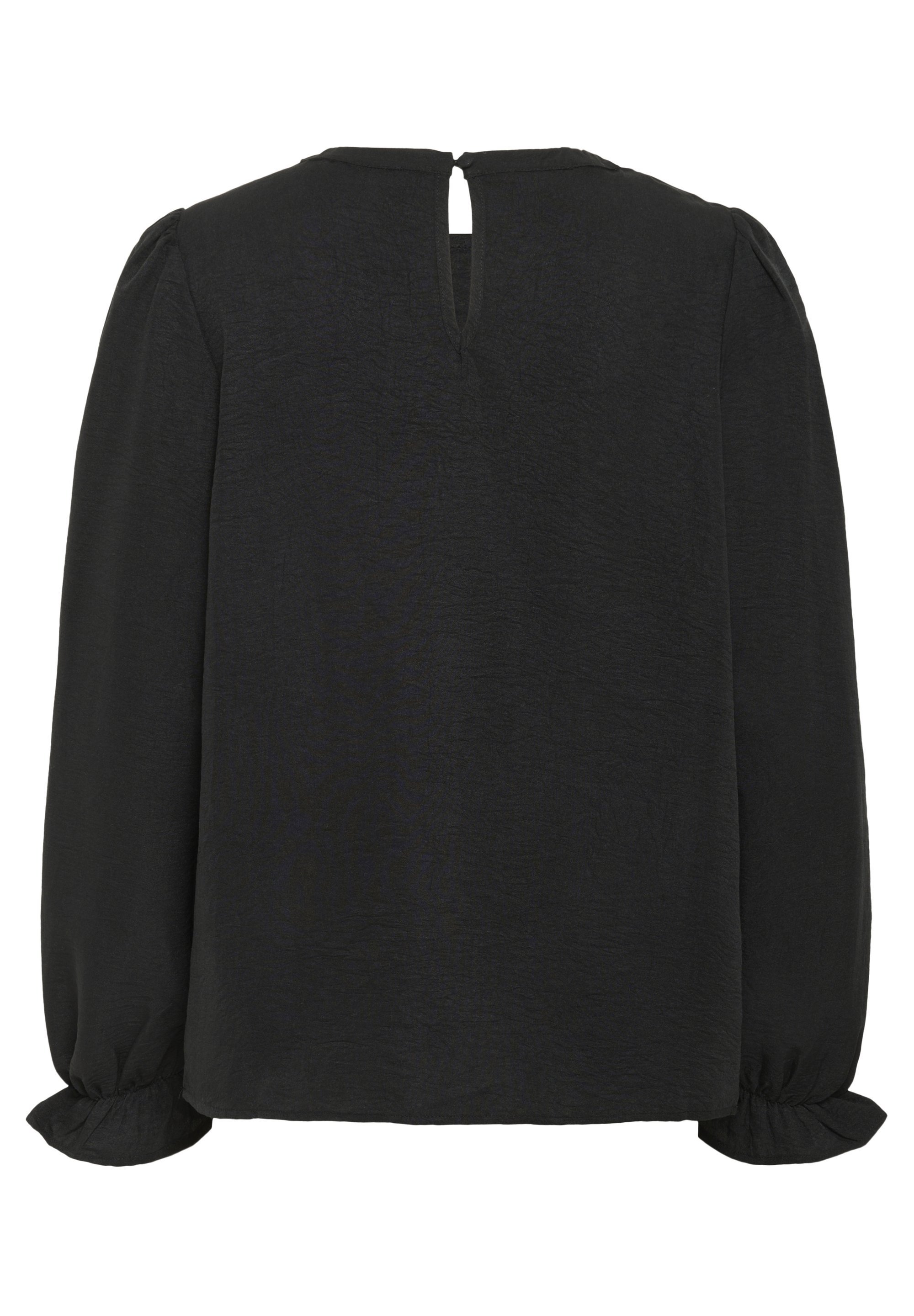 Kaffe KANITA RONDE HALS EFFEN - Blouse - diepzwart cc