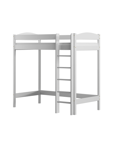 Łóżko sosnowe ANTRESOLA 160 x 80 x 160 BIM biały