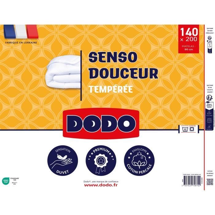 DODO - Edredón de peso medio 350 g/m² - SENSO SOFTNESS - 140 x 200 cm - Blanco