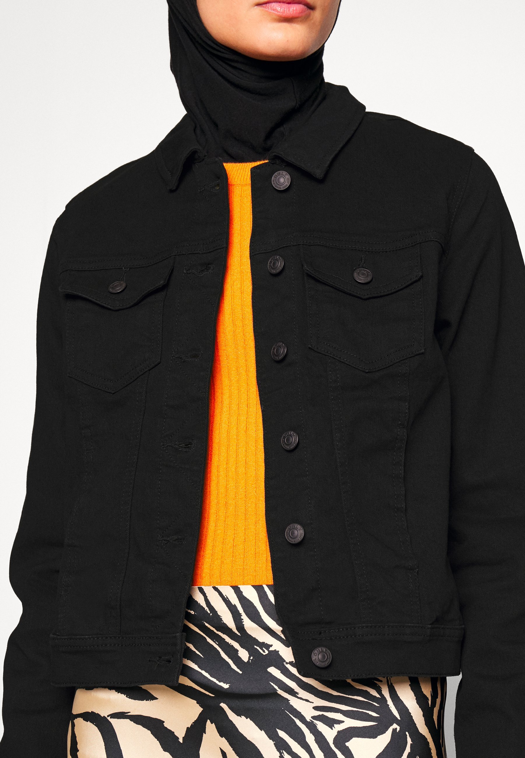 ONLY ONLWONDER JACKET - Spijkerjas - zwarte spijkerstof