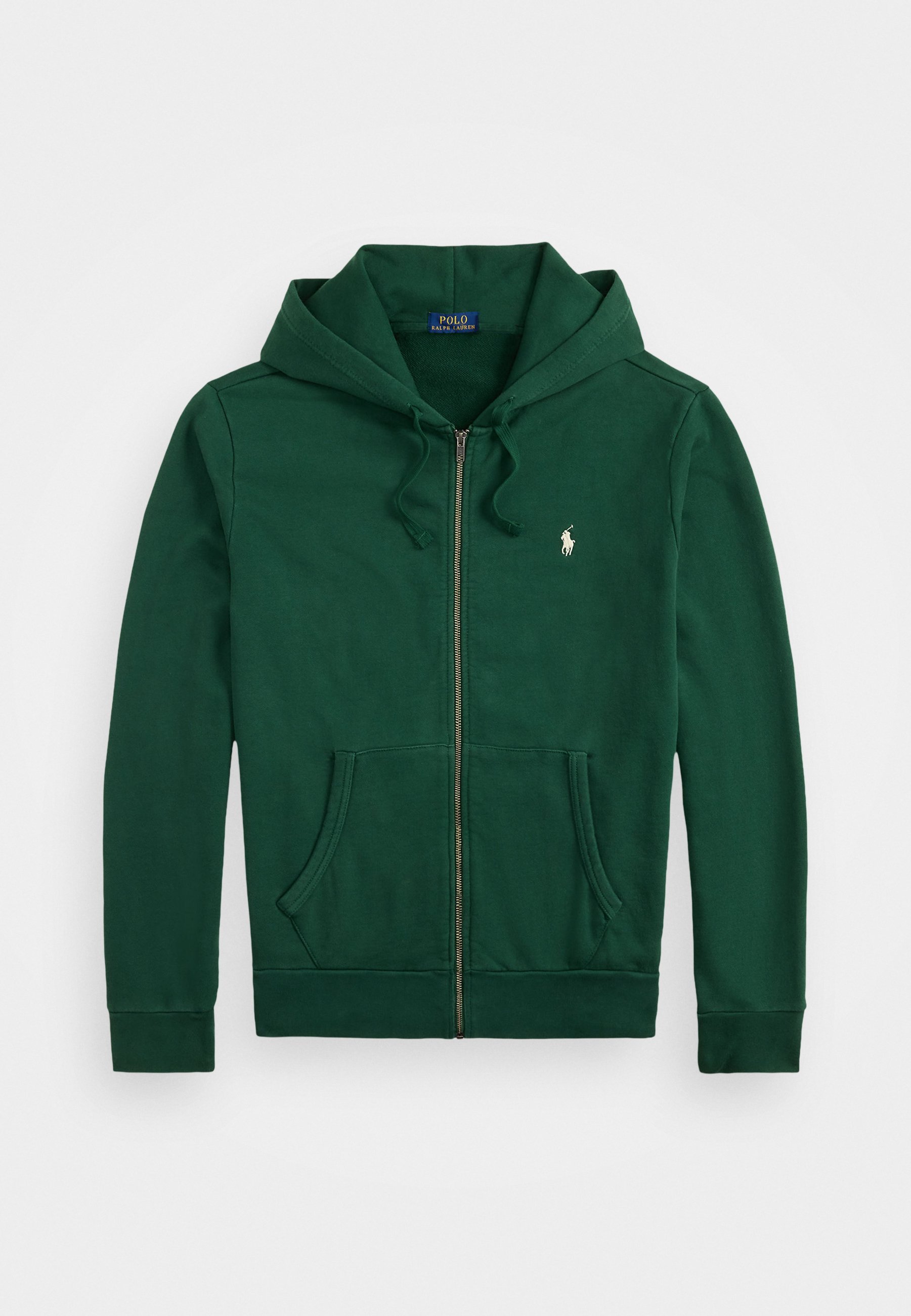 Polo Ralph Lauren Fleece-Kapuzenpullover mit durchgehendem Reißverschluss - Vintage-Kiefer