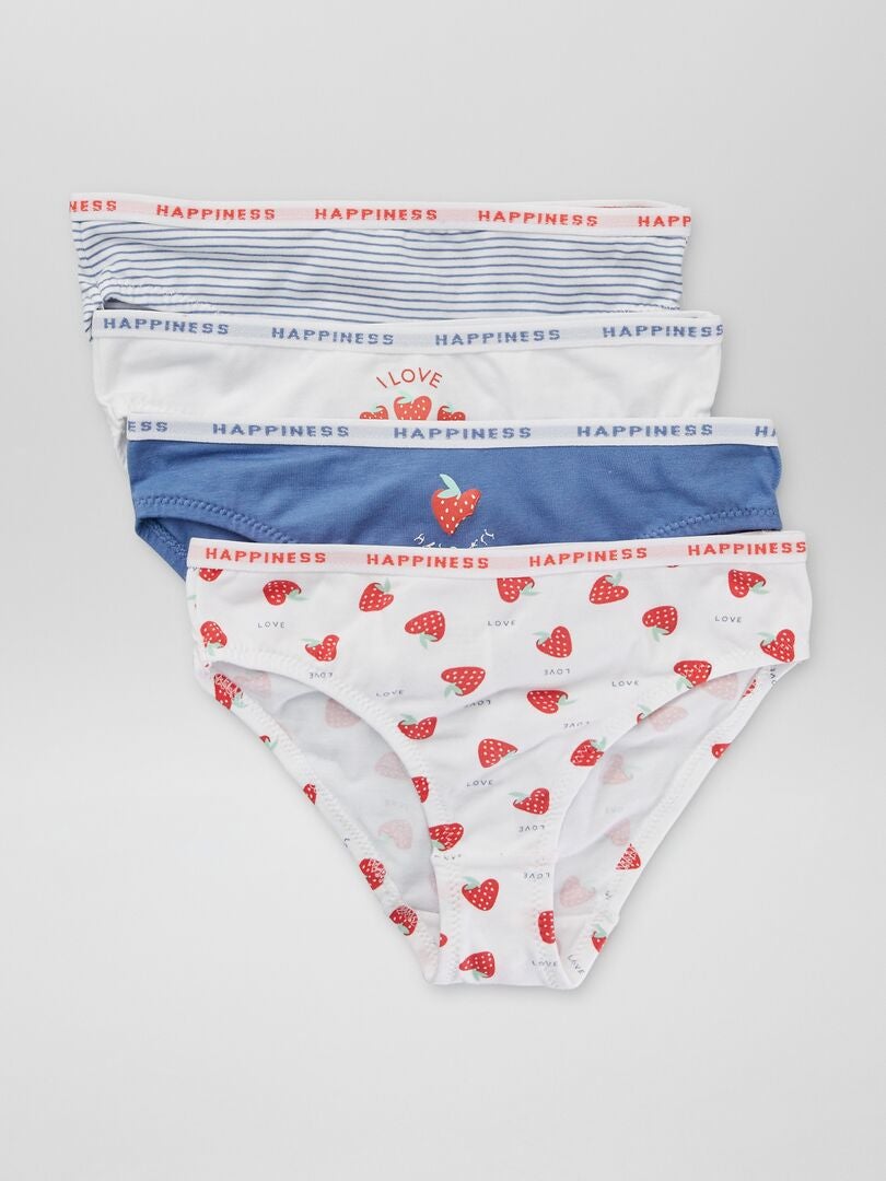 Juego de 4 calzoncillos estampados - AZUL