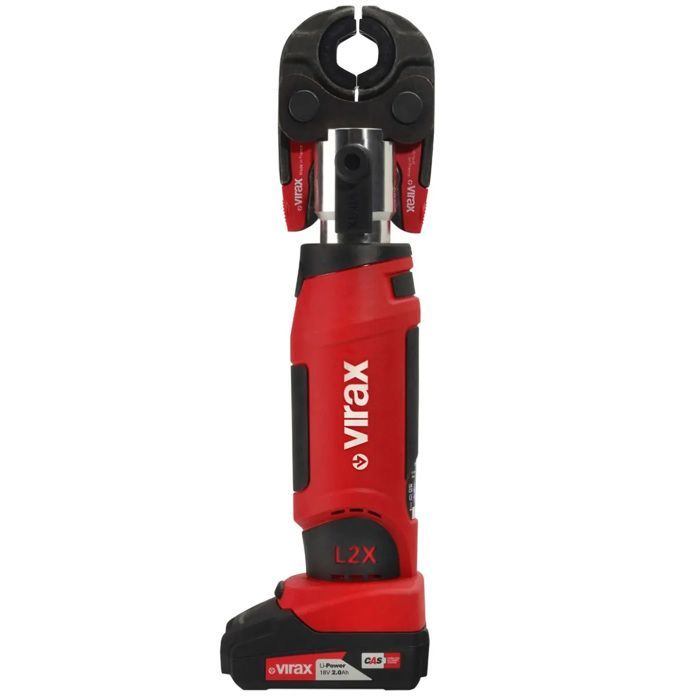 VIPER L2X electro-mechanical crimping press + TH16-20-26 inserts - VIRAX - with 2 x 18V 2.0Ah batteries - fast charger - carrying case