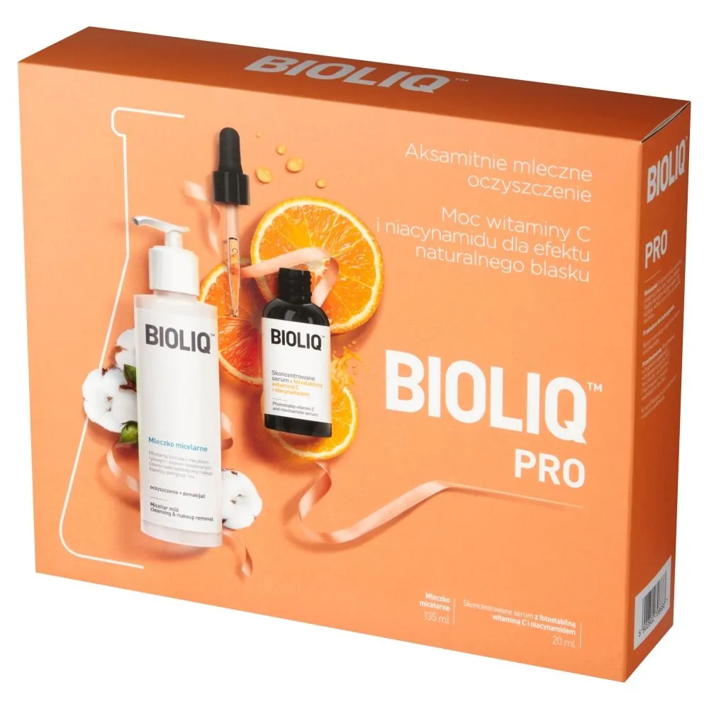 Bioliq Zestaw Kosmetyków Pro Serum z witaminą C i niacynamidem + Mleczko micelarne