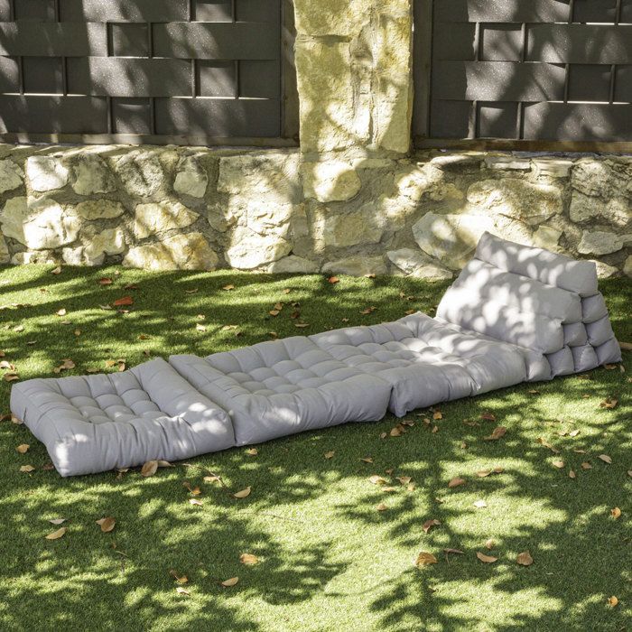 Colchón modular de suelo de poliuretano gris claro - 1 persona
