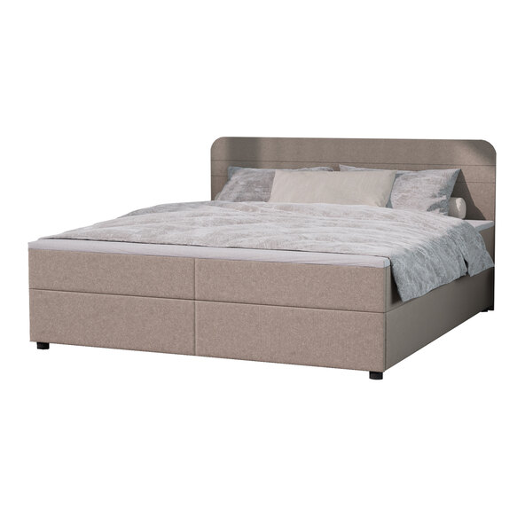 Wasserbett im Boxspring-Look, 180 x 200 cm, beige