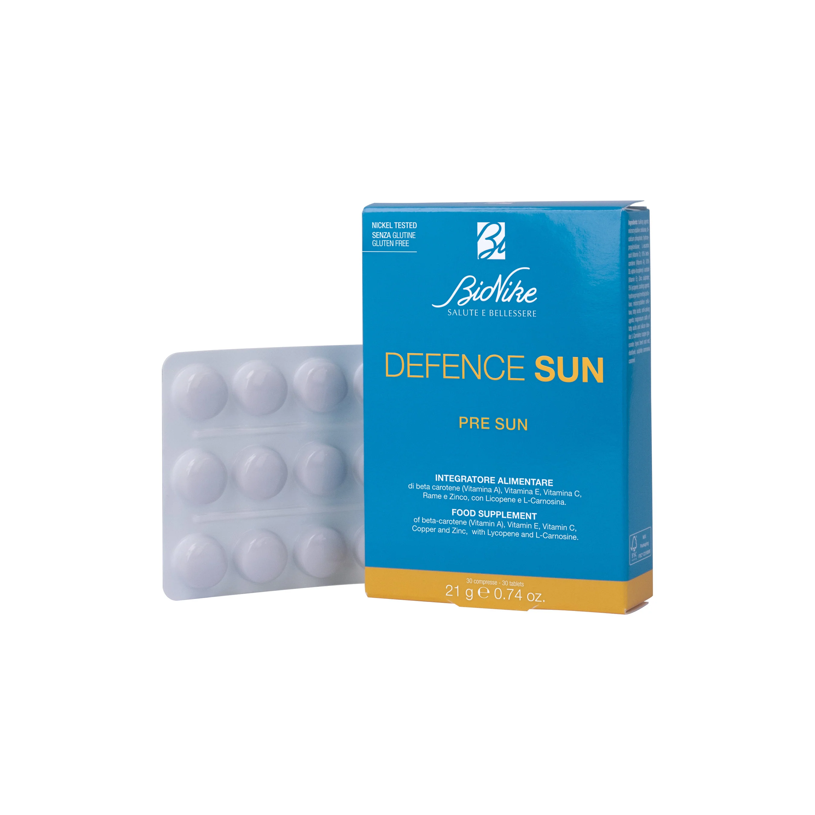 Defence Sun Integratore Alimentare pre sun - Preparatore Abbronzatura, Integratore Solare