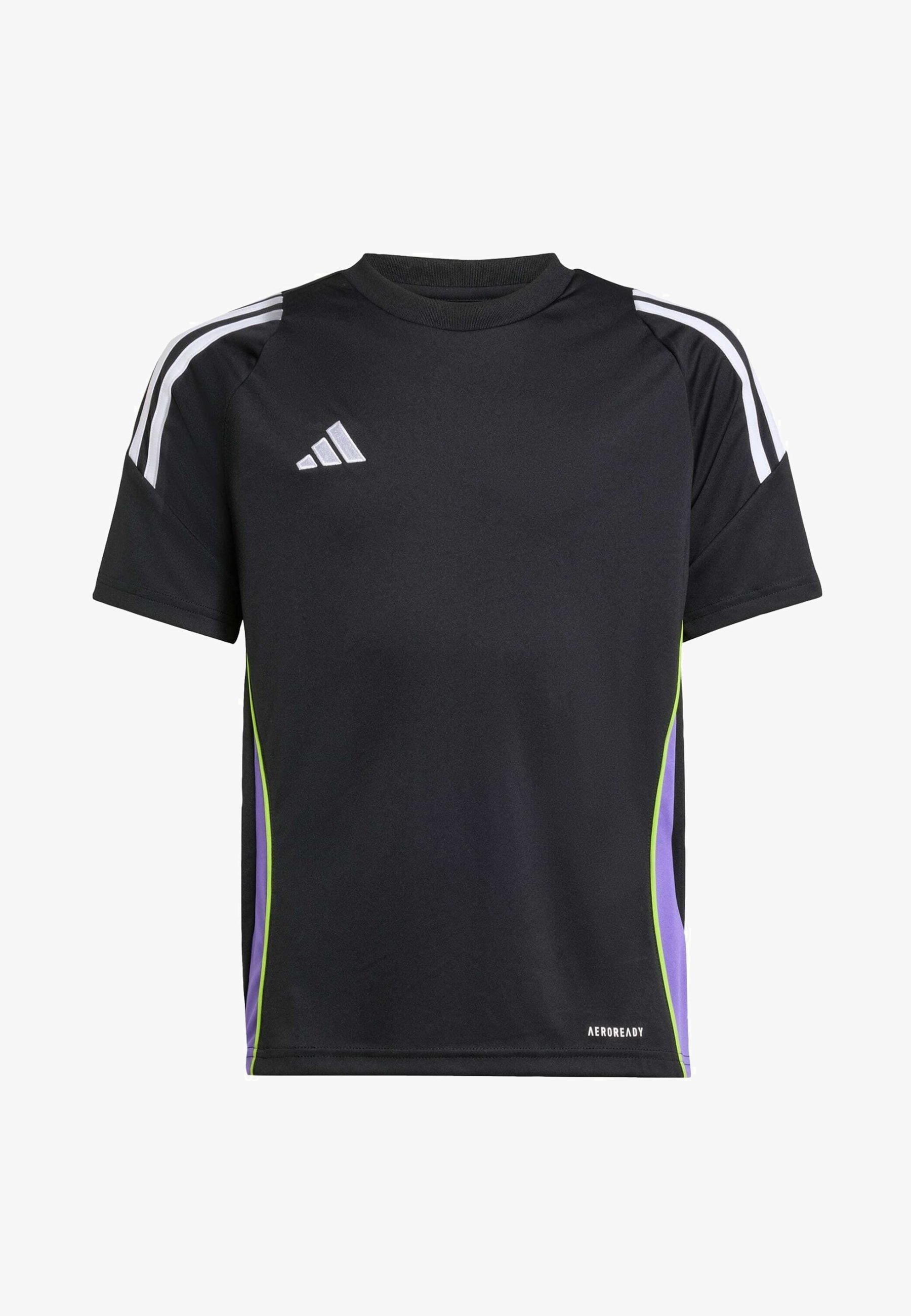 adidas Performance TIRO24 - Kurzarm - Sport-T-Shirt - Schwarz-Lila Rush