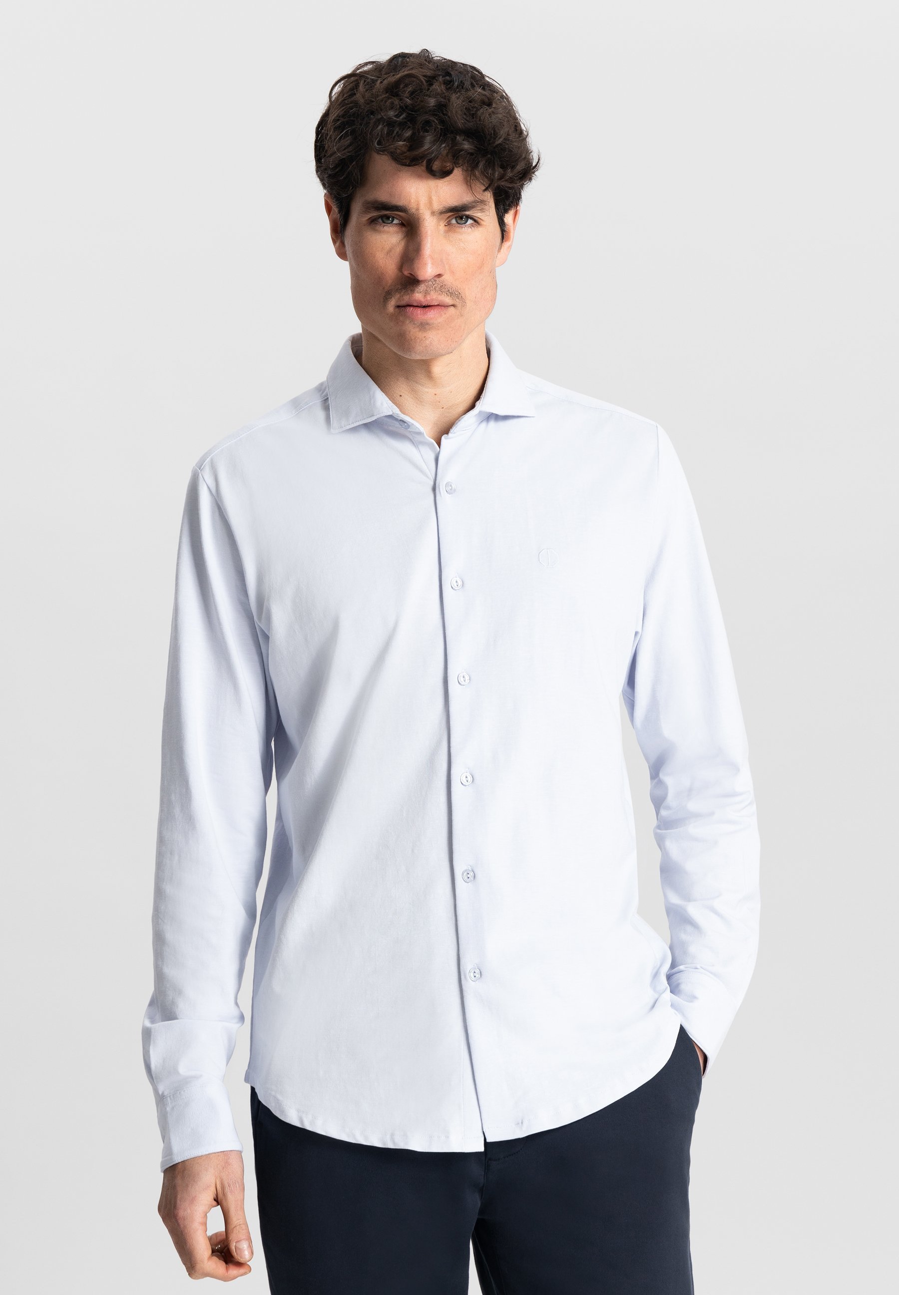 Dstrezzed FINE SLUB - Shirt - lichtblauw