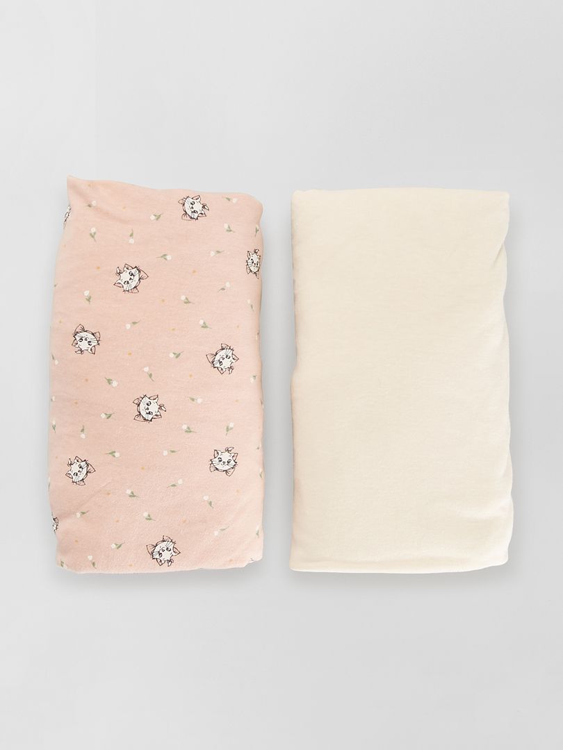 Set van 2 Disney hoeslakens - ROZE