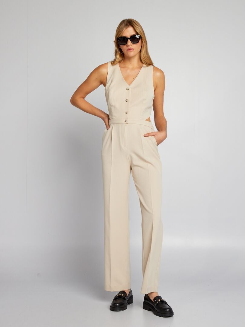 Mono con aberturas laterales - BEIGE