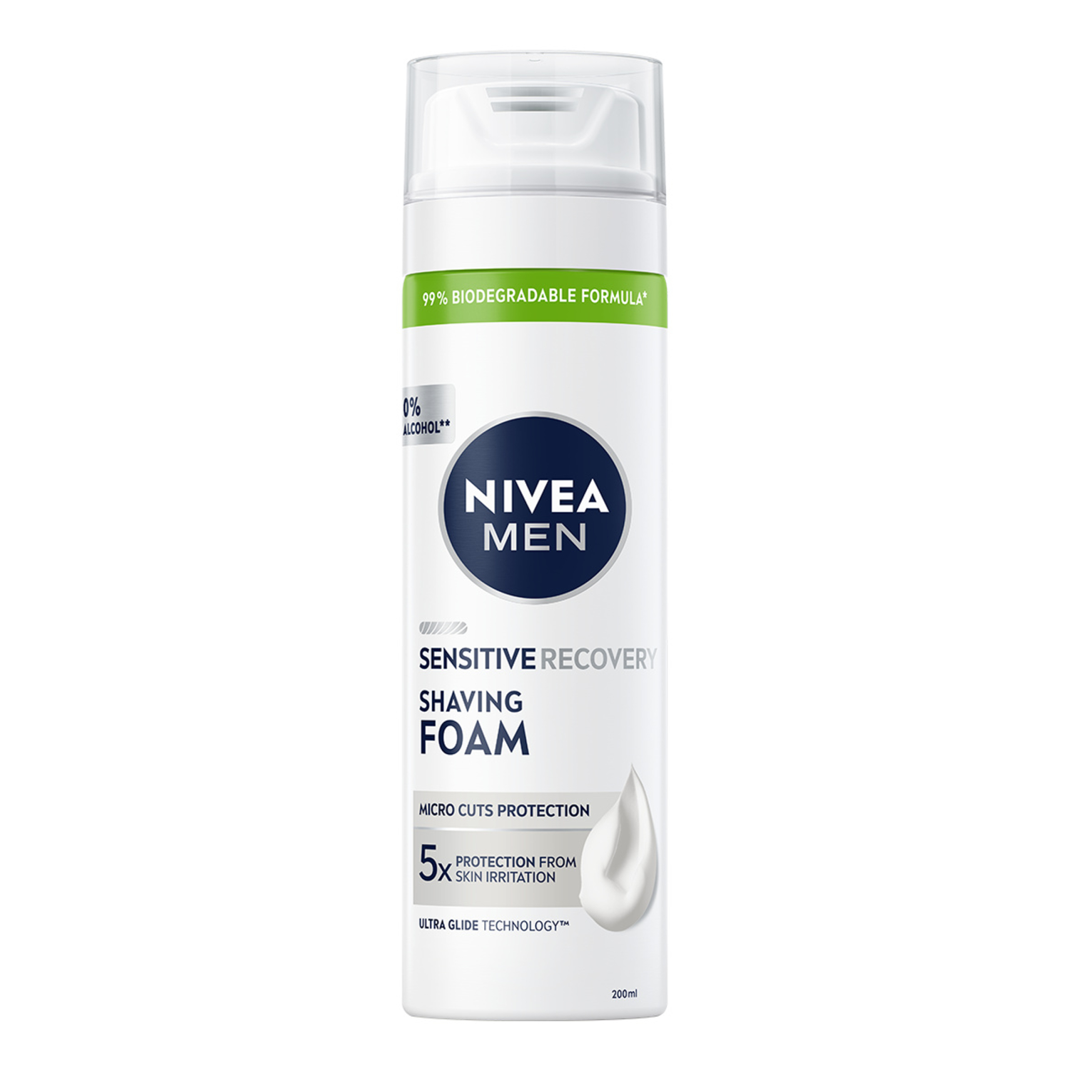 Espuma de barbear Nivea Men 200ml para pele sensível.