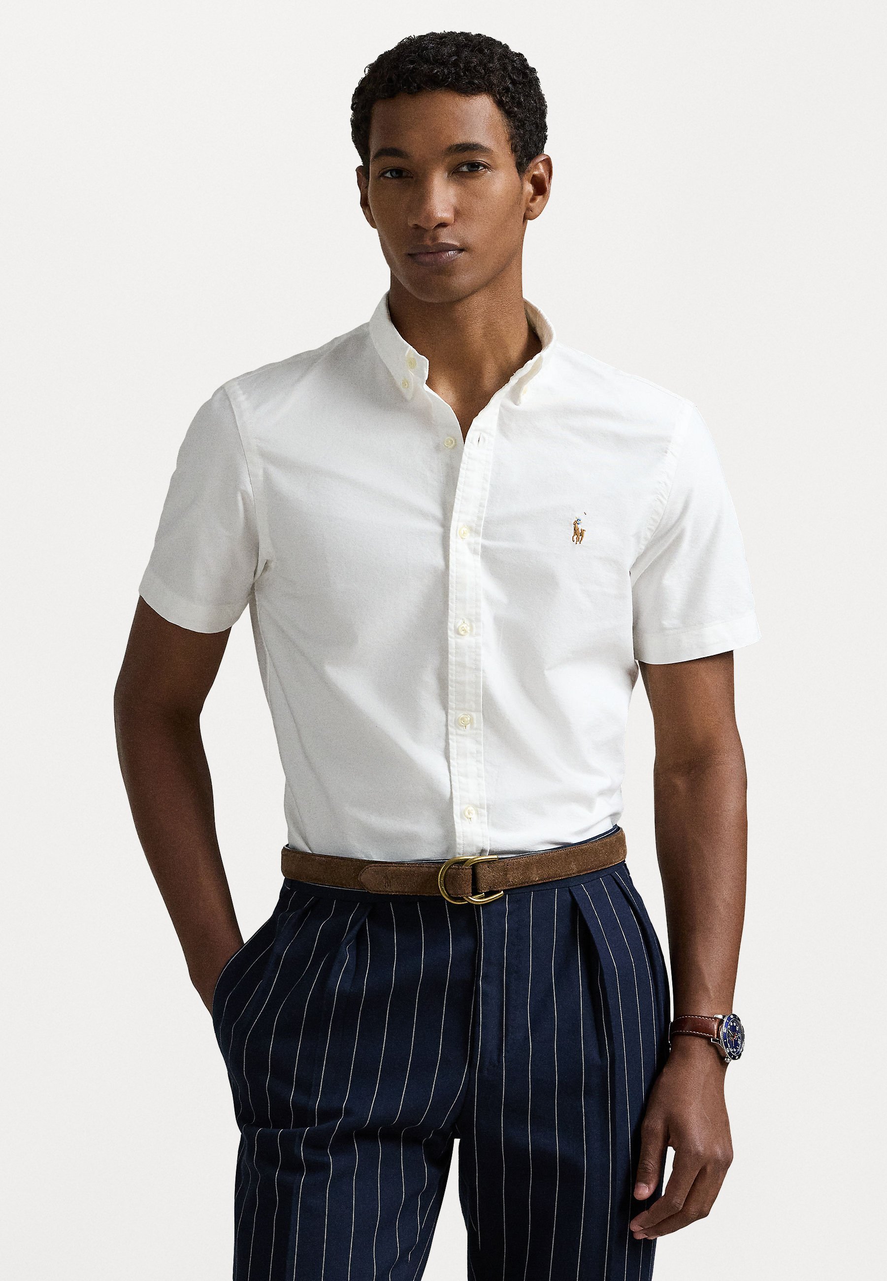 Chemise Oxford Polo Ralph Lauren coupe slim - blanche