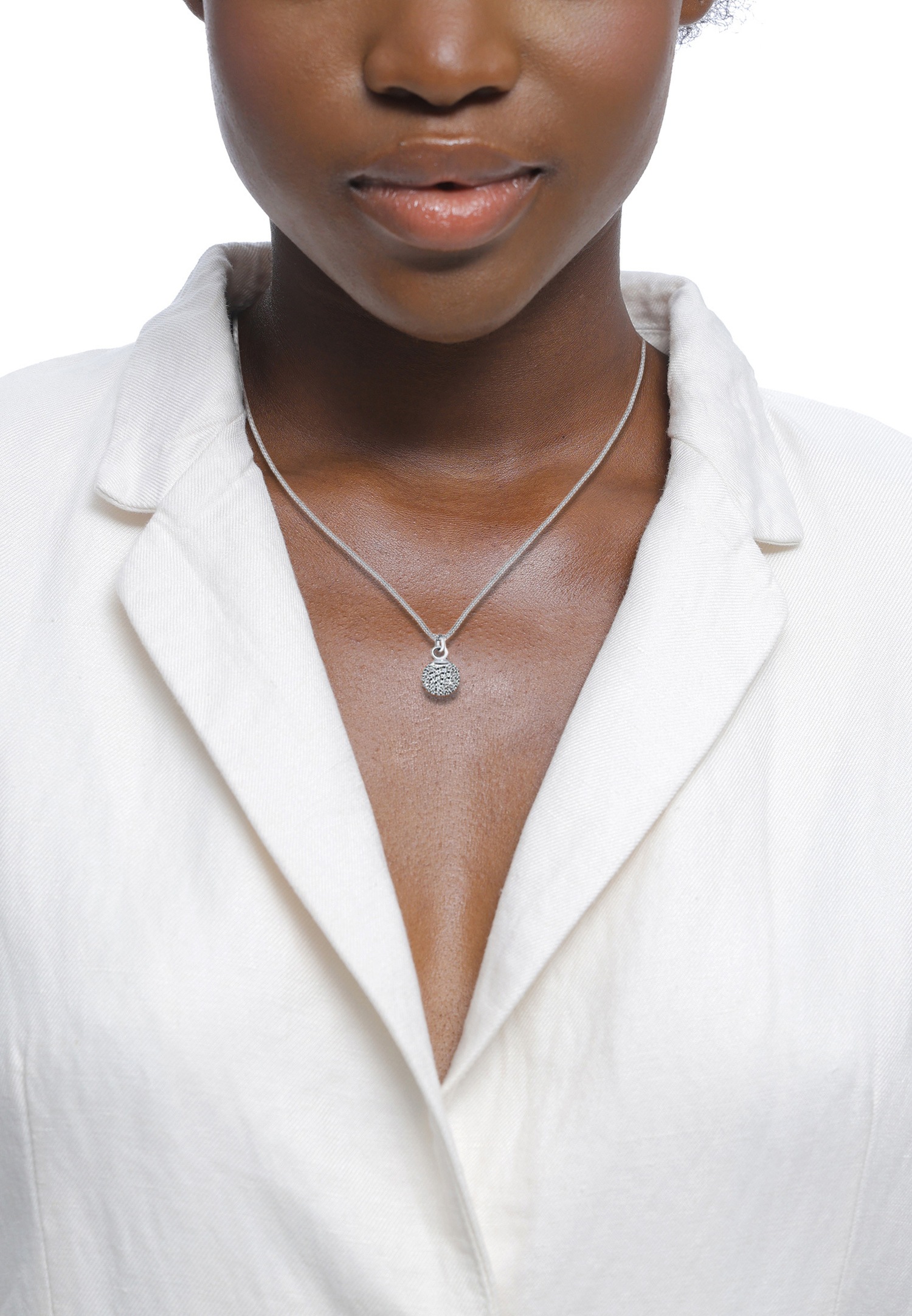 Elli Femme Pendentif Boule Cristal - (925/1000) Argent