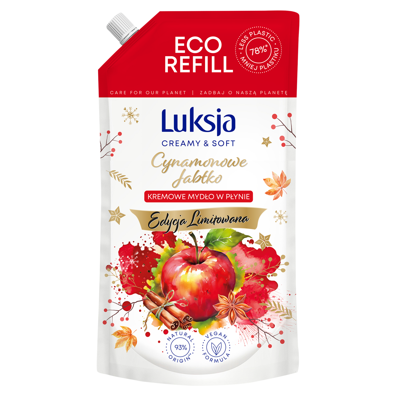Luksja, una crema soffice e cremosa a base di mele e cannella.