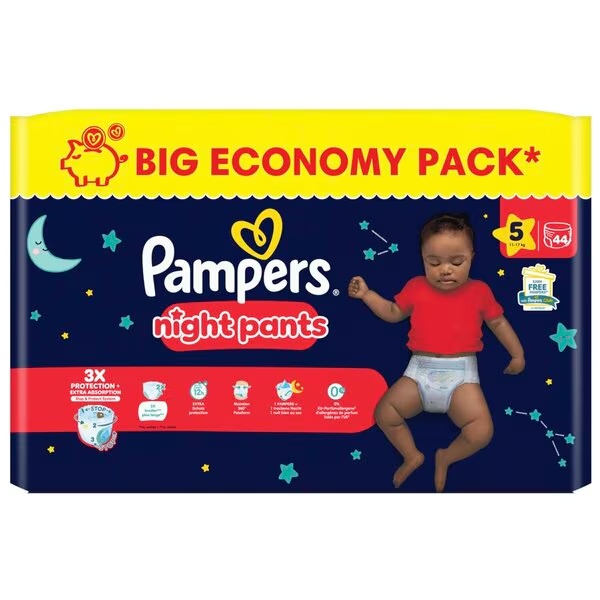 Pampers Night Pants maat 5 Big Pack<br>mt 5 (11-17kg), 44 št.