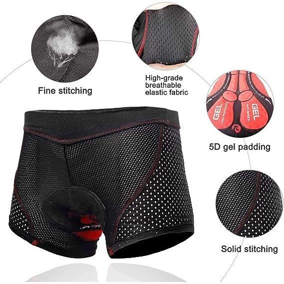 Mountain Cycling Shorts - Red - Breathable - Ergonomic 4D Cushioning - Anti-slip Design