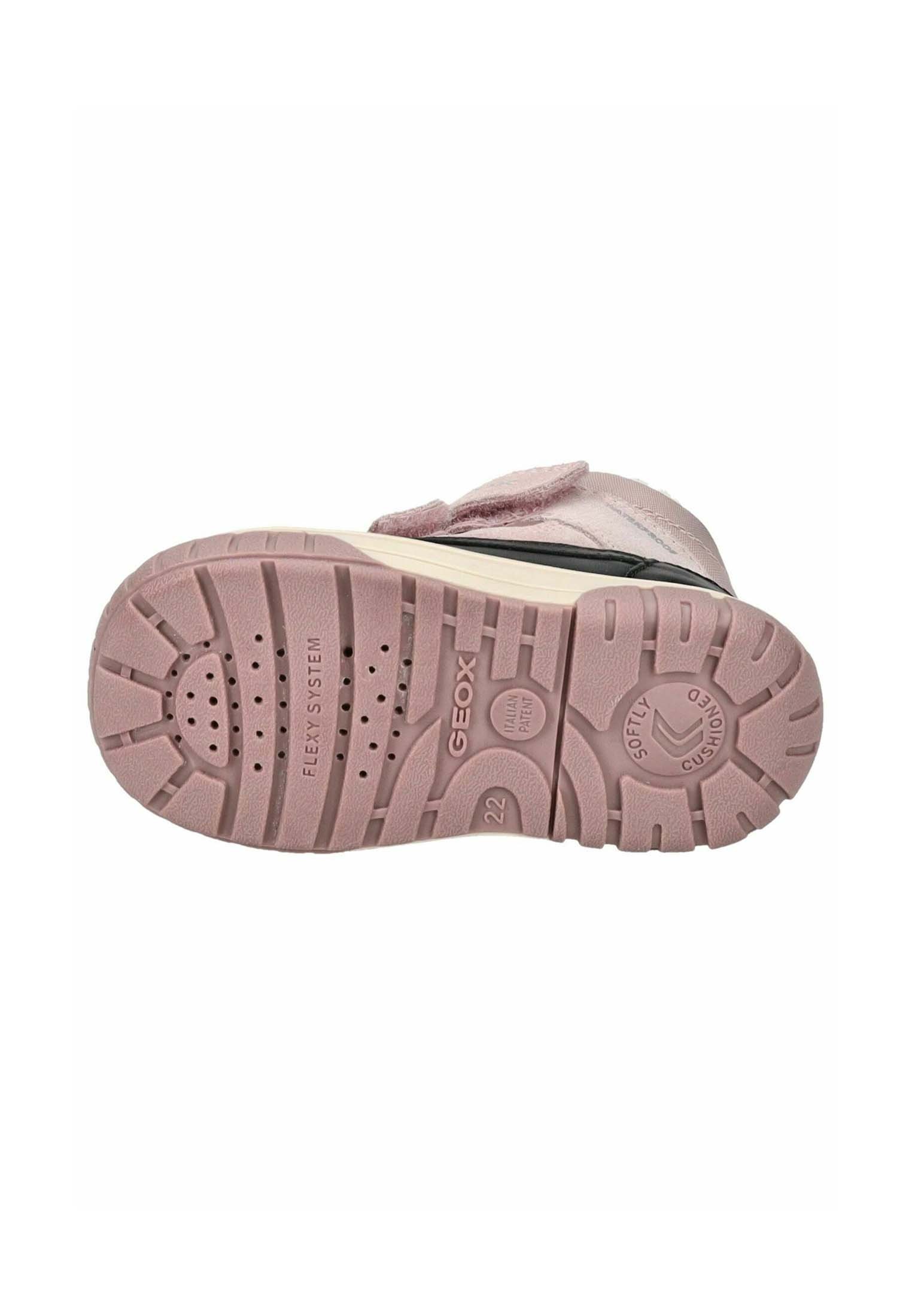 OMAR WPF - Talvisaappaat - black/roosa Geox