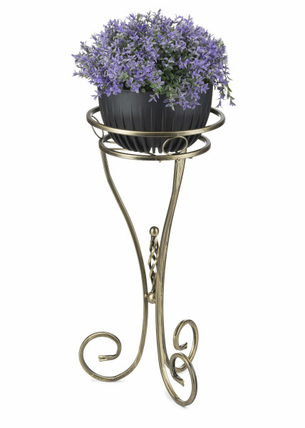 Kwietnik metalowy Shane złoty 28x60 cm Dekoracja salonu