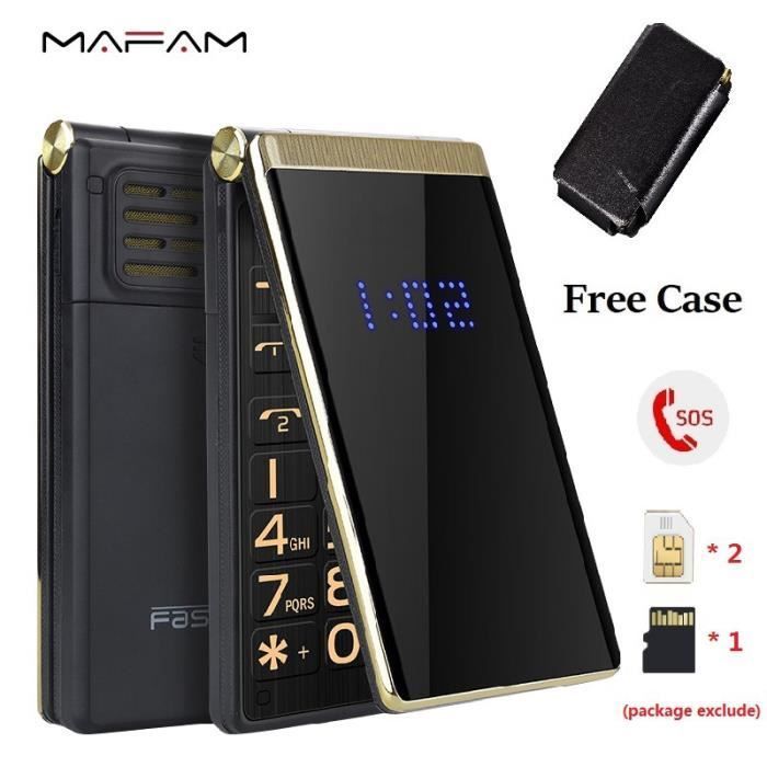 Large Button Flip Phone for Seniors - Dual 2.8 Inch LCD Screen - Loud Ringtone - Dual SIM - 5900 mAh Battery - of