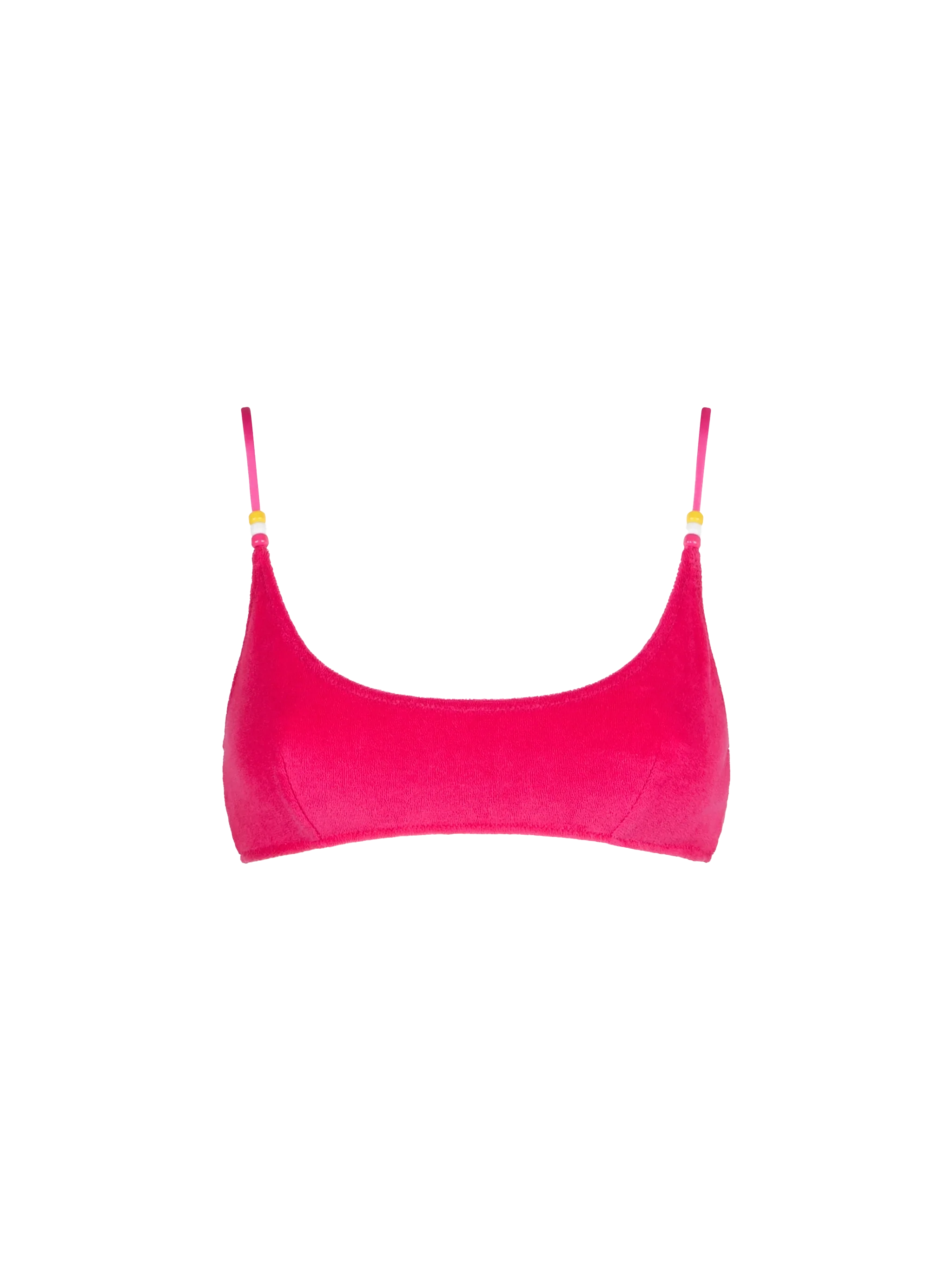 Fuchsia badstof bralette zwempak voor dames