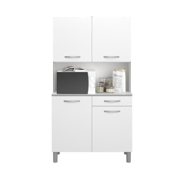 Credenza da cucina - Bianca - Moderna - 4 ante - OSLO - L 101 cm
