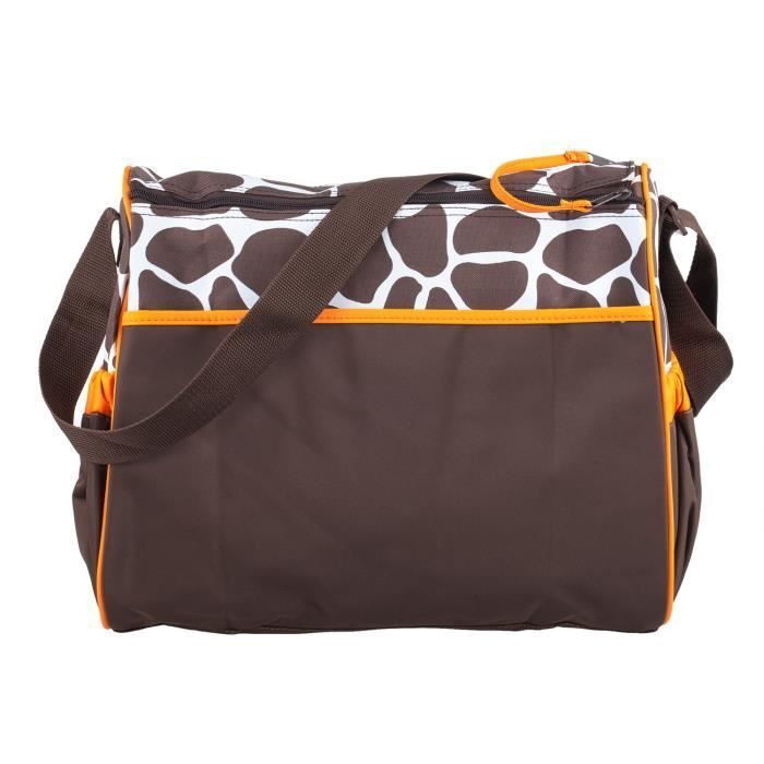 Sac à langer pour bébé TRIXES - Modèle Girafe - 7 poches - Sangle réglable