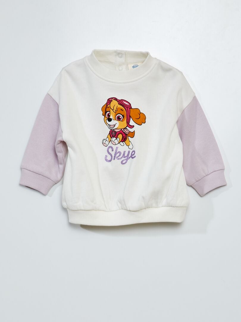 Moletom Patrulha Canina com gola redonda - Branco