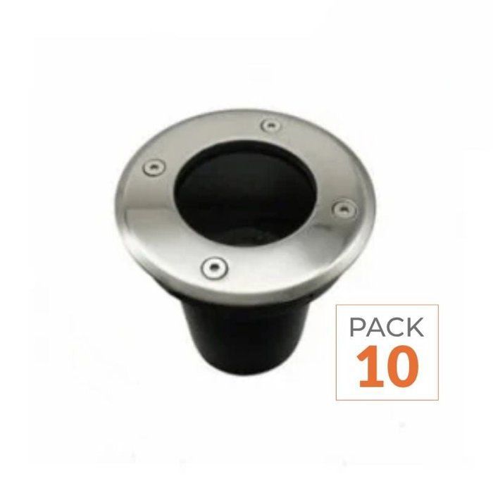 Refletor LED embutido para exterior, compatível com lâmpadas GU10 (pacote com 10) - SILAMP
