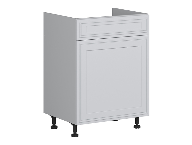 Szafka pod zlewozmywak Verdi 60 cm z szufladą cichy domyk jasny szary mat