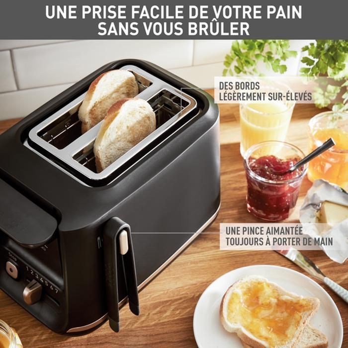 Tostapane Tefal a 2 fette extra-largo, facile da usare, Includeo TT533811