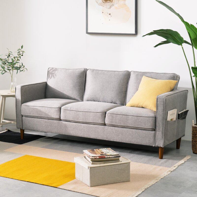 Hana 73” firkantede armlener sofa
