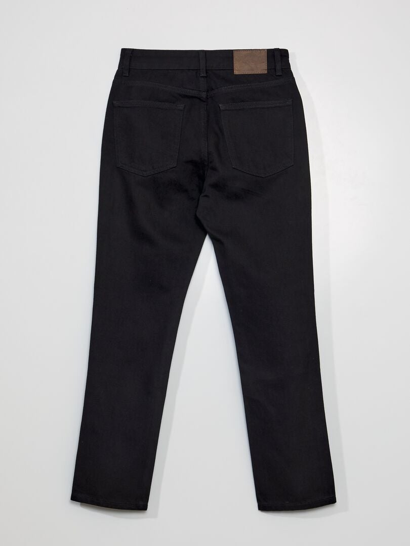 Calça jeans reta com 5 bolsos - L30 - PRETA