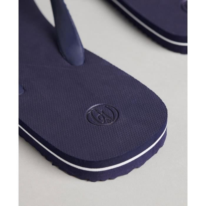 Tongs Homme Superdry Vintage Classic Flip Flop - Bleu Marine Riche - Small EU - Caoutchouc