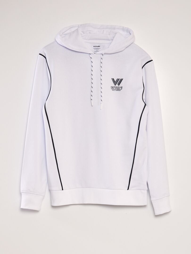 Hanorac ușor din fleece - Alb