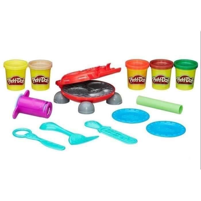 Play-Doh Burger Party, Set di plastilina Play-Doh per creare hamburger e hot dog, Età 3+