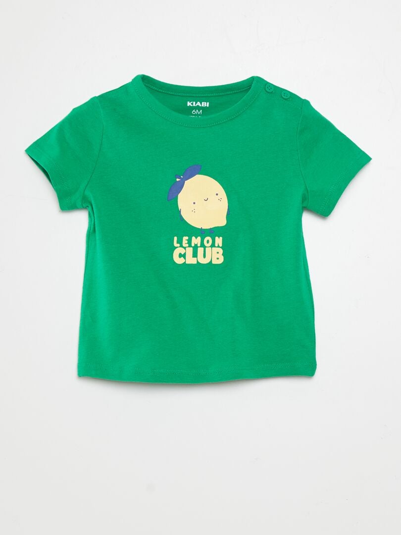 Camiseta estampada de manga corta - VERDE