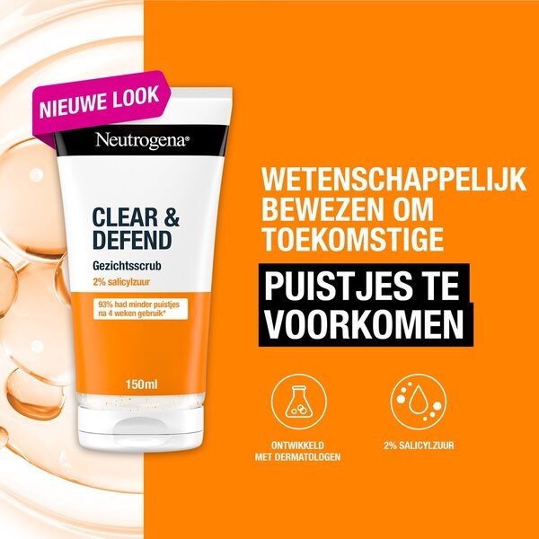 Neutrogena piling za obraz Clear & Defend 150 ml