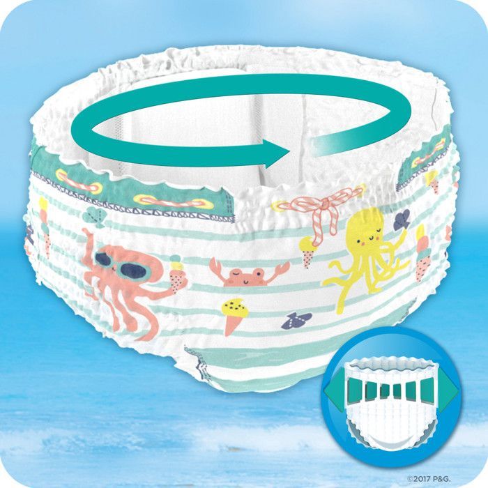Pampers Splashers Taille 5-6, 14+ kg, 10 Couches-Culottes De Bain