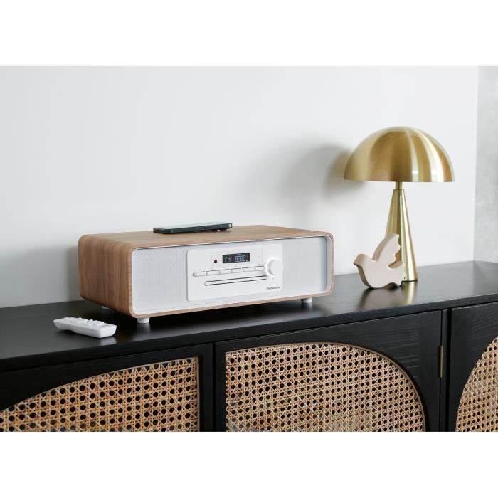 Sistema micro Hi-Fi Bluetooth - THOMSON - Bianco e nero - Radio FM/CD/MP3/USB, 60W, equalizzatore