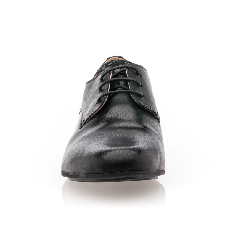 Zwarte veterschoenen voor dames / Derbyschoenen