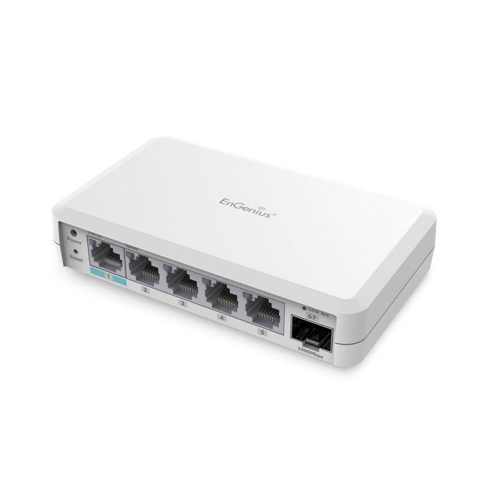 Switch de rede - ENGENIUS - EXT1106 - 5 portas Gigabit Ethernet - PoE - Gerenciamento em nuvem