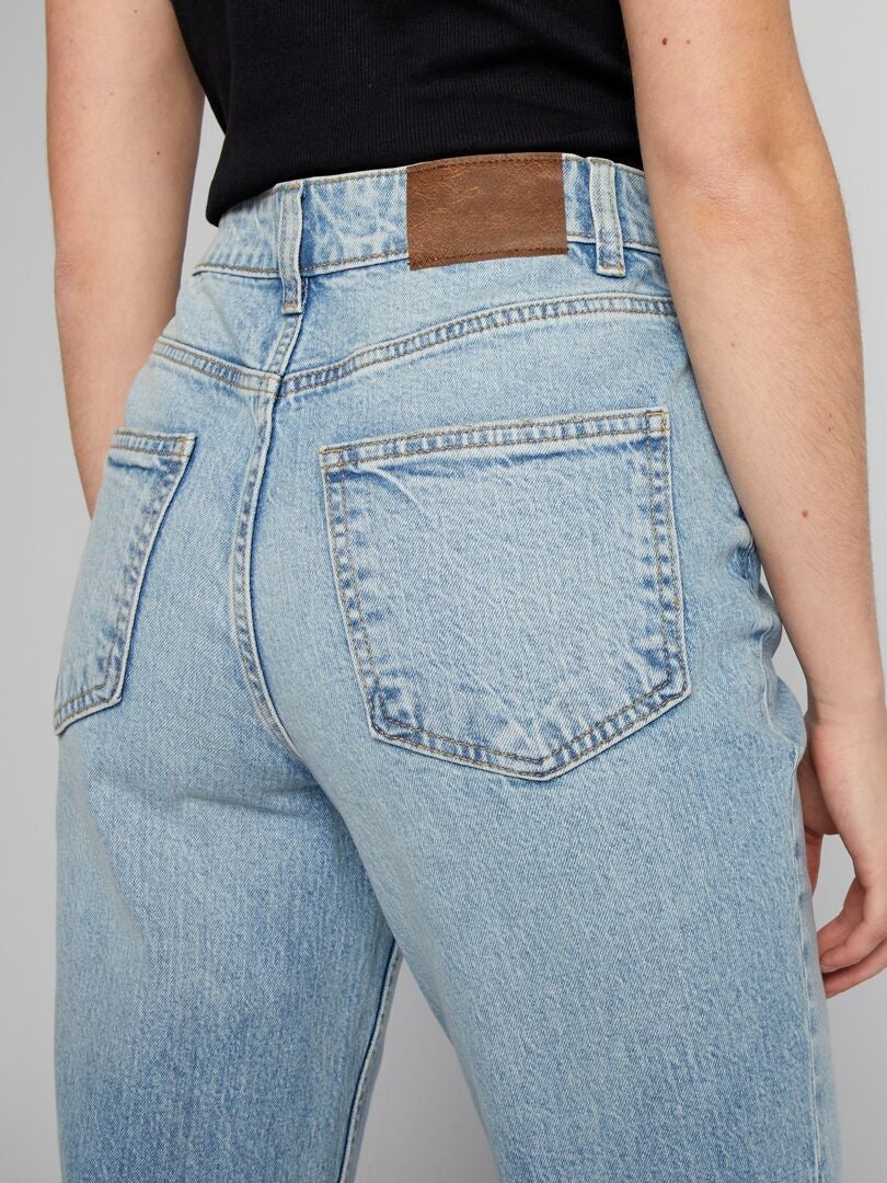 Calça jeans flare de cintura alta - AZUL