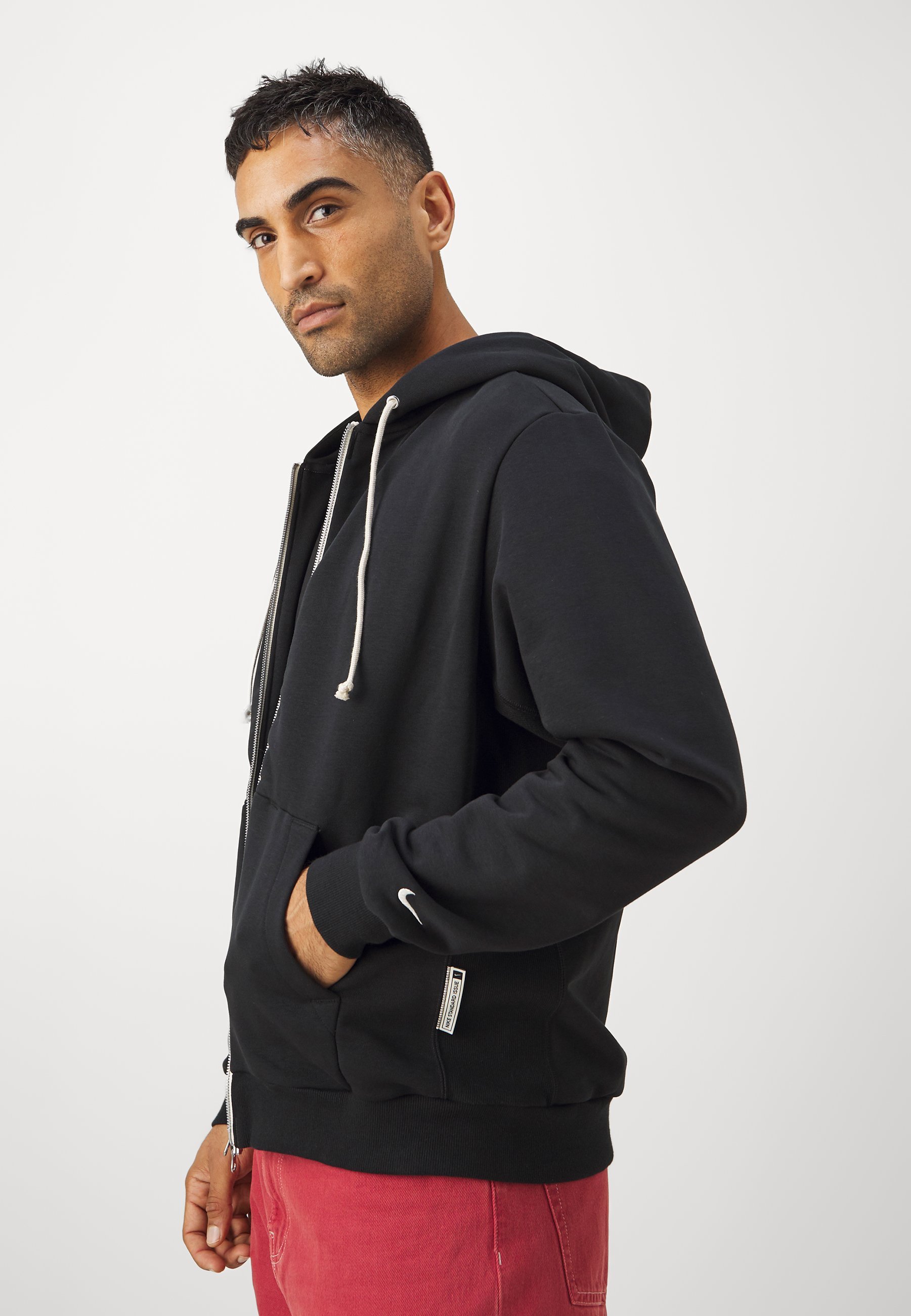 Nike Performance STANDARD ISSUE ZIP UP SWEATSHIRT - Sweatshirt met rits - zwart/licht ivoor