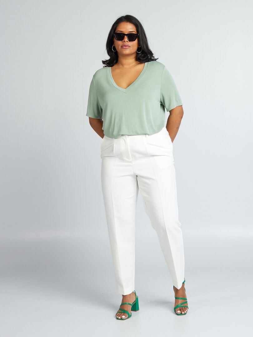 Stretch T-shirt met korte mouwen - GROEN