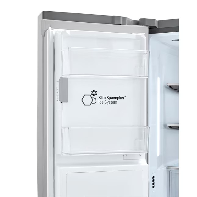 Lodówka LG Craft Ice Smart WiFi z 4 drzwiami i podwójnym kostkarką do lodu o pojemności 27,8 stóp sześciennych (odporna na odciski palców) z certyfikatem ENERGY STAR